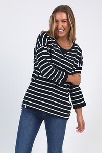 Elm Stripe Annie 3-4 Sleeve Tee