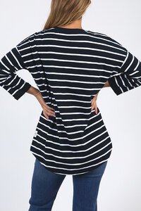 Elm Stripe Annie 3-4 Sleeve Tee