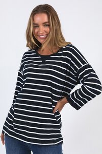 Elm Stripe Annie 3-4 Sleeve Tee
