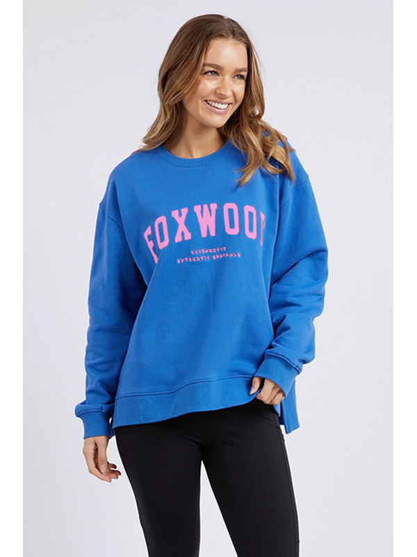 Foxwood Cobalt with Neon Pink Interval Crew
