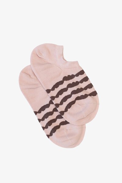 Antler Stripe No Show Sock-hc-new-Hello Cyril.