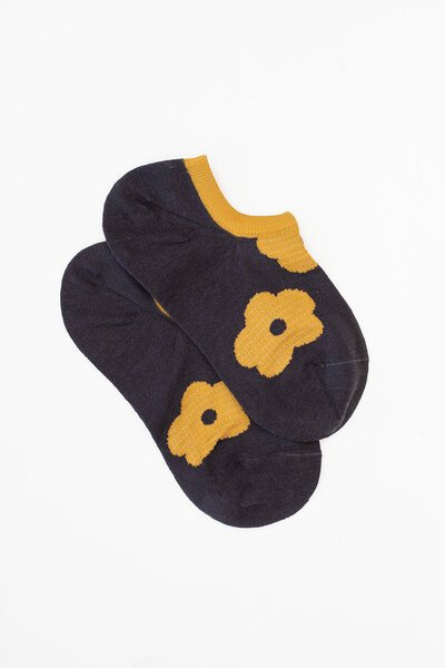 Antler Ochre Daisy No Show Sock-hc-new-Hello Cyril.