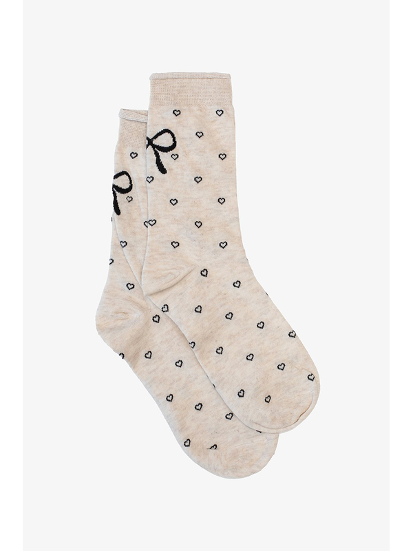 Antler Hearts + Bow Socks