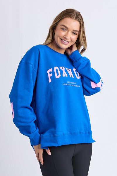 Foxwood Cobalt with Neon Pink Interval Crew-hc-new-Hello Cyril.