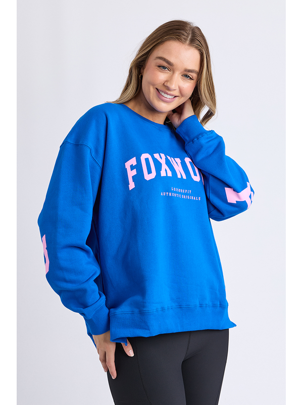 Foxwood Cobalt with Neon Pink Interval Crew