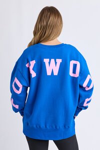 Foxwood Cobalt with Neon Pink Interval Crew