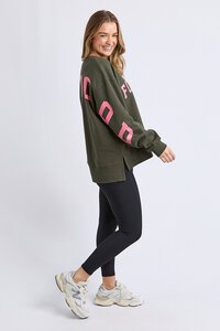 Foxwood Dark Khaki with Coral Interval Crew
