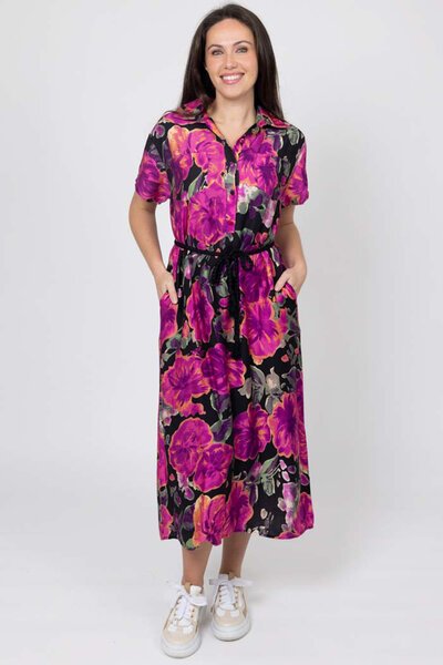 Charlo Jett Floral Shirt Dress-hc-new-Hello Cyril.