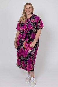 Charlo Jett Floral Shirt Dress