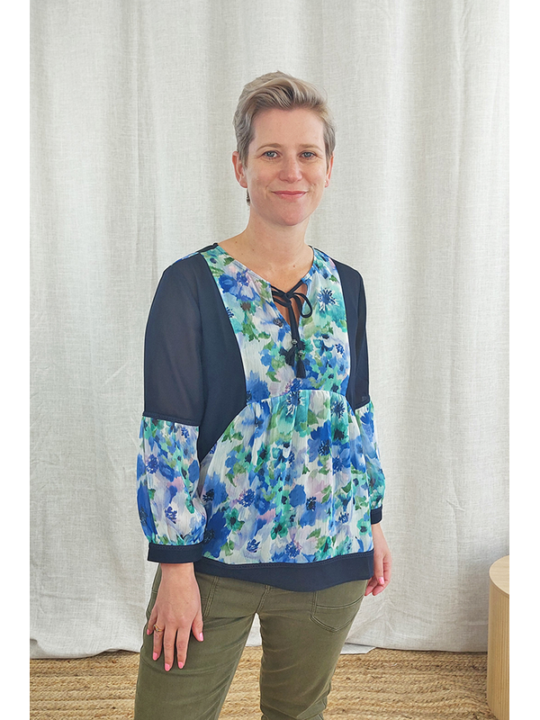 Memo Relaxed Balloon Sleeve Top