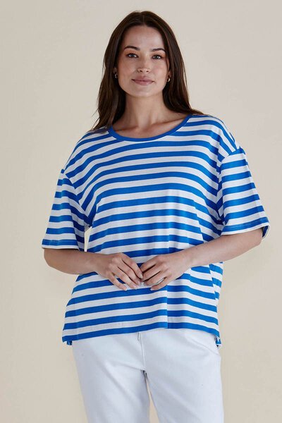 Betty Basics Relax Boxy Stripe Tee-3-ways-to-style-Hello Cyril.