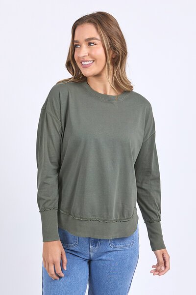 Foxwood Farrah Long Sleeve Khaki-hc-new-Hello Cyril.