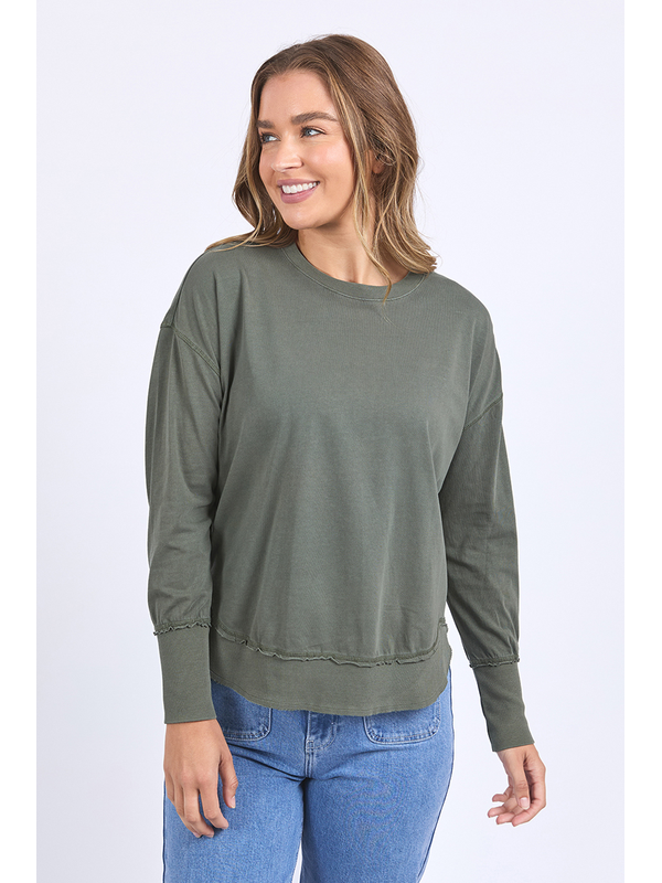 Foxwood Farrah Long Sleeve Khaki