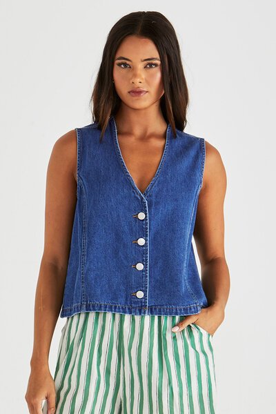 Sass Sabine Denim Vest-hc-new-Hello Cyril.