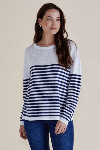 Betty Basics Natasha Knit Stripe Top-shop-by-label-Hello Cyril.