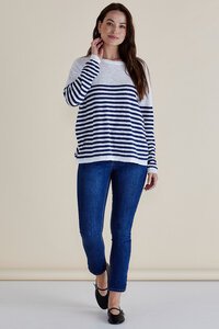 Betty Basics Natasha Knit Stripe Top