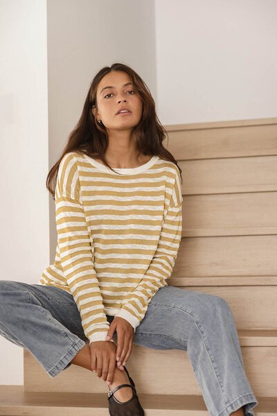 Betty Basics Natasha Knit Stripe Top-shop-by-label-Hello Cyril.