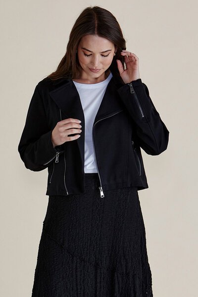Betty Basics Aurora Ponte Biker Jacket-lives-Hello Cyril.