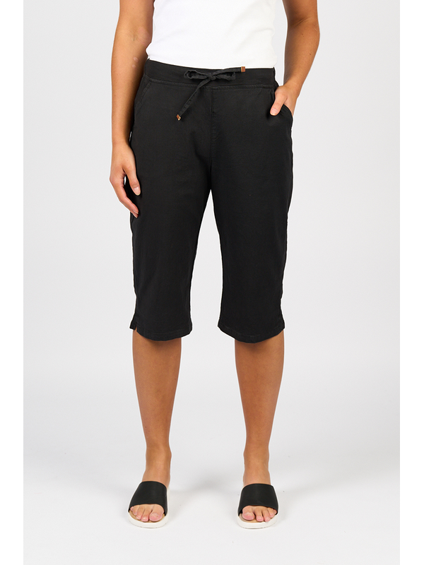 Vassalli Skinny Elastic Waist Long Shorts