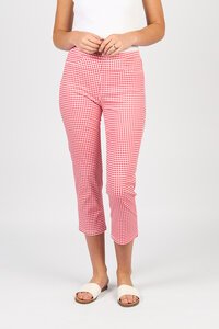 Vassalli Slim 7-8 Lightweight Pull On Pant - Gingham