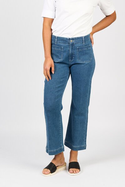 Vassalli Wide Ankle Grazer Jean - Blue Hue-shop-by-label-Hello Cyril.