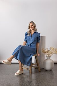 Vassalli Button Up Front Dress