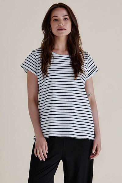 Betty Basics Caia Crew Stripe Tee-shop-by-label-Hello Cyril.