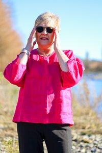 Foil Plain Plot Twist Top