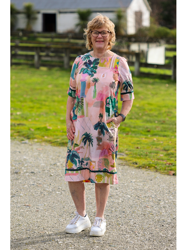 Foil Wave Along Dress