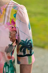 Foil Wave Along Dress