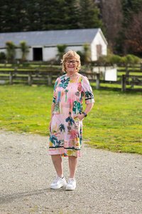 Foil Wave Along Dress