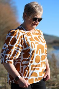 Foil Swing Volume Sleeve Top