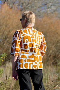 Foil Swing Volume Sleeve Top