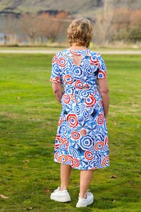 Foil Back Keyhole Dress