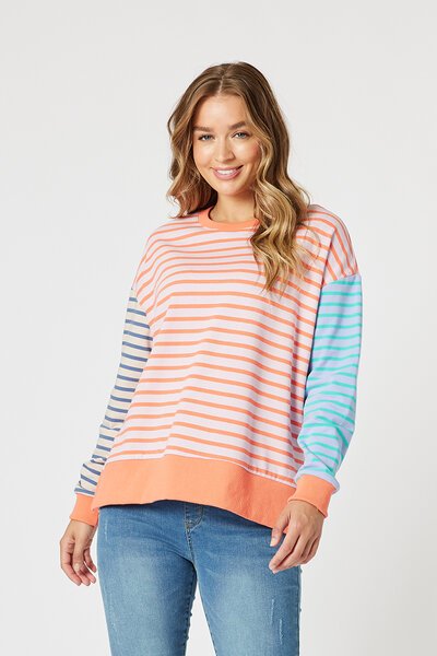 Threadz Maxwell Summer Stripe Sweat-lives-Hello Cyril.