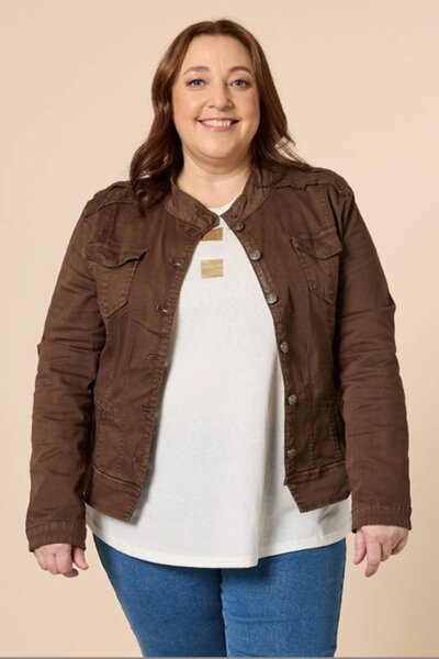 Threadz Military Denim Jacket-shop-by-style-Hello Cyril.