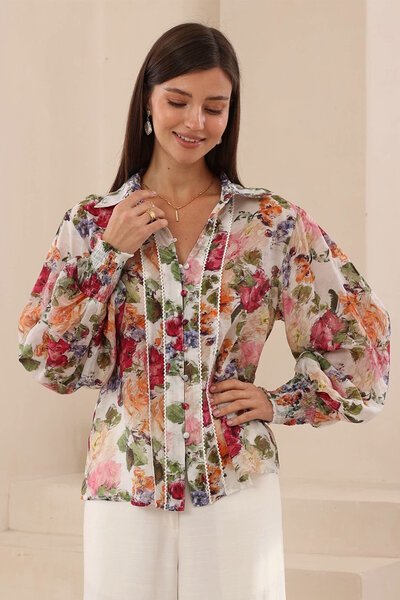 Iris Maxi Painterly Floral Lace Trim Blouse-hc-new-Hello Cyril.