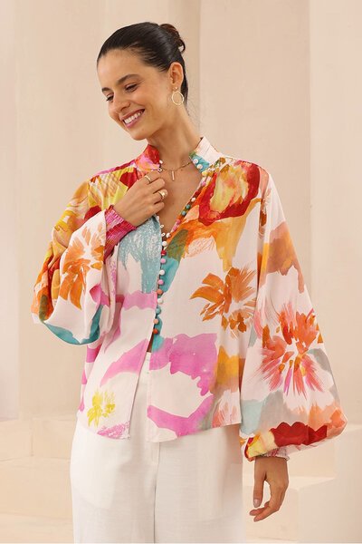 Iris Maxi Sophia Balloon Sleeve Top-hc-new-Hello Cyril.