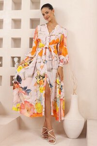 Iris Maxi Hibiscus Maxi Dress