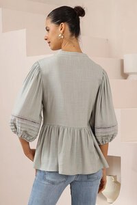Iris Maxi Boho Pintuck Blouse