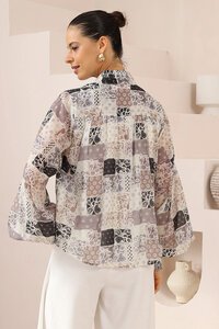 Iris Maxi Bandana Patchwork Ballon Sleeve Blouse