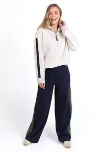 Foxwood Knit Collar Crew