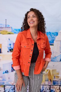 Classified Drill Jacket With Brooch Detail