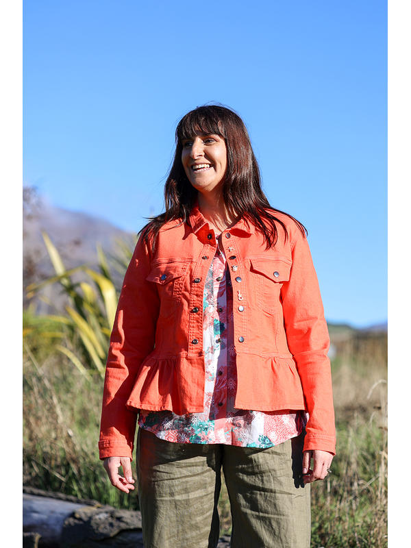 Classified Drill Jacket With Brooch Detail