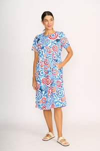 Foil Back Keyhole Dress