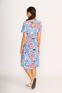 Foil Back Keyhole Dress