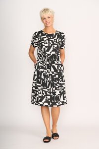 Foil Back Keyhole Dress