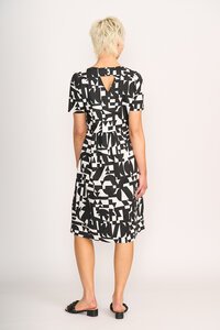 Foil Back Keyhole Dress