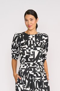 Foil Swing Volume Sleeve Top