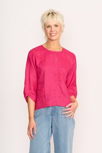 Foil Plain Plot Twist Top